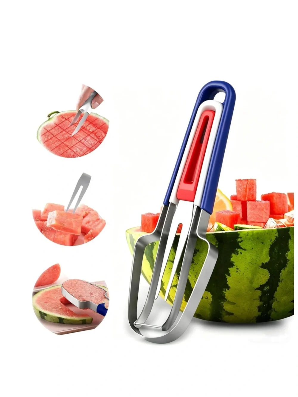 Watermelon Cutter 3-in-1 - Stainless Steel Fruit Cutter,250 year edition